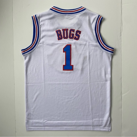 Space Jam Tune Squad Bugs Jersey Size Large #11 White Basketball Shirt EUC - Picture 2 of 16
